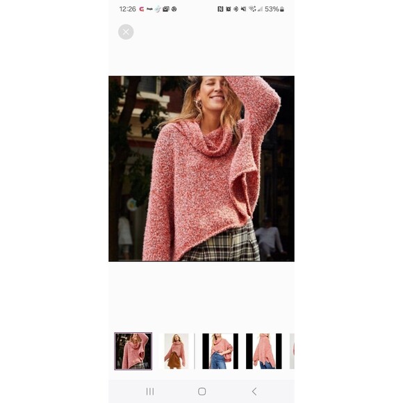 🧣 Free People BFF Cowl Neck Sweater – Size Small – Oversized Knit 🧣 - Picture 4 of 7